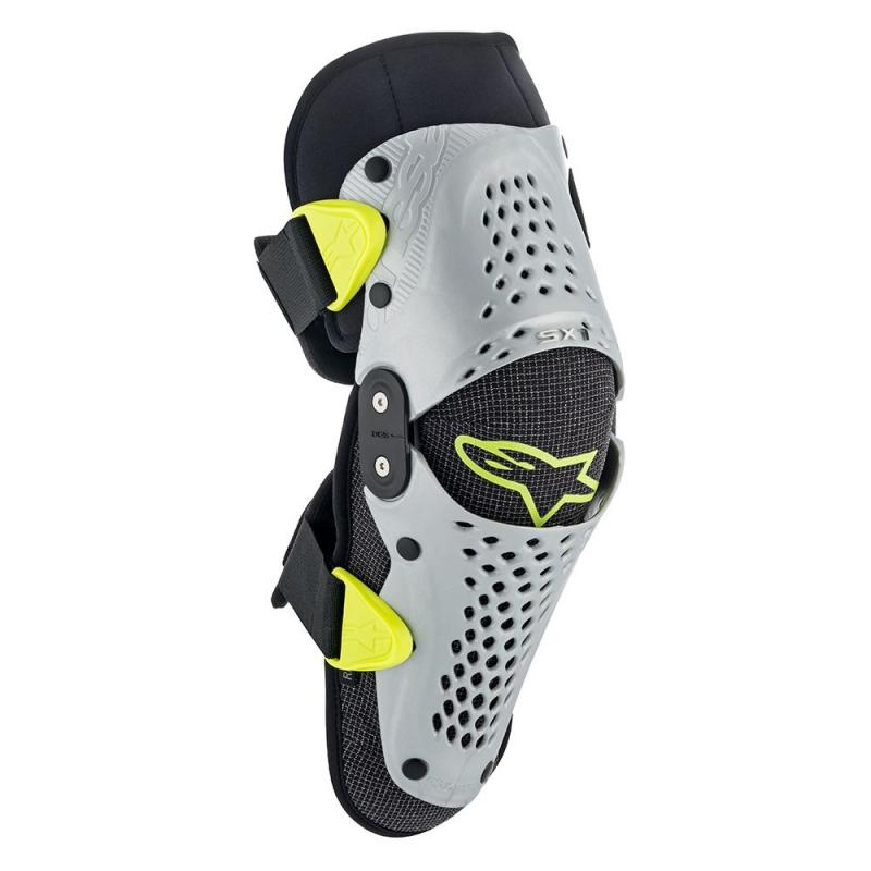 Наколенники Alpinestars SX-1 Youth Knee Protector, серебристо-желтый