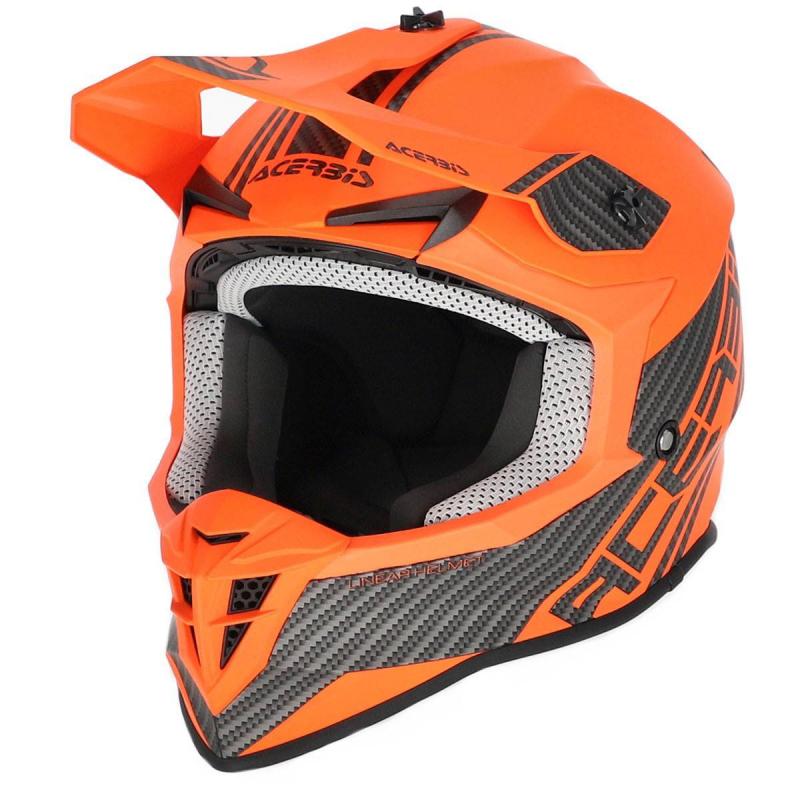 Мотошлем кроссовый Acerbis Linear, Black/Orange