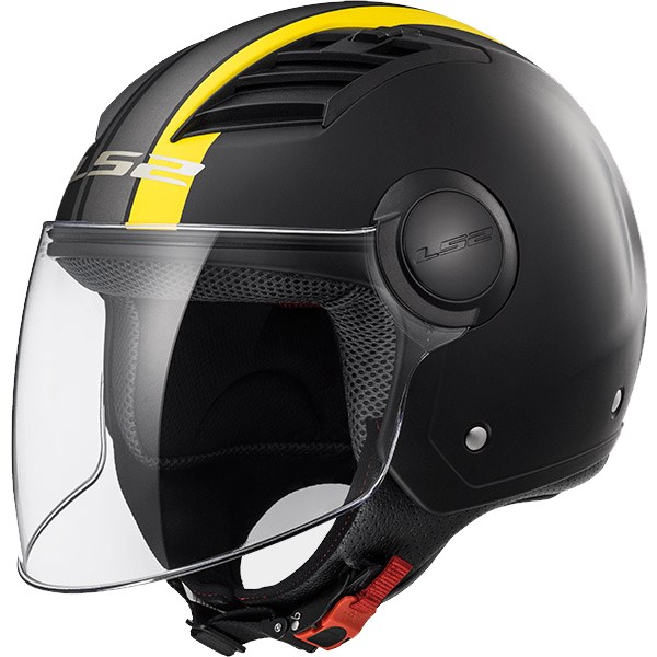 Открытый шлем LS2 OF562 Airflow Metropolis Matt Black Yellow