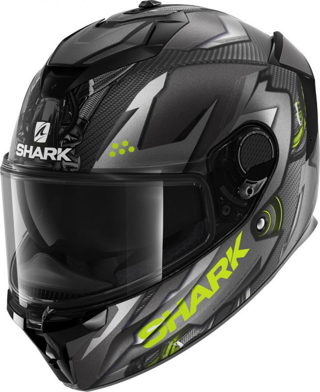 Мотошлем интеграл Shark Spartan Gt Carbon Urikan Mat Black/Grey