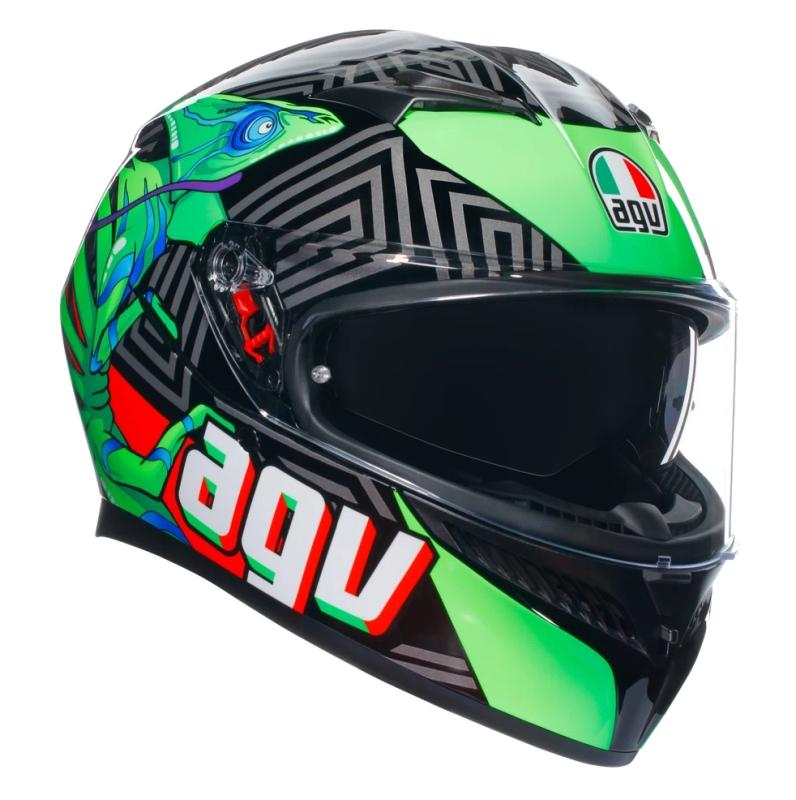 Шлем AGV K3 Kamaleon Black/Red/Green