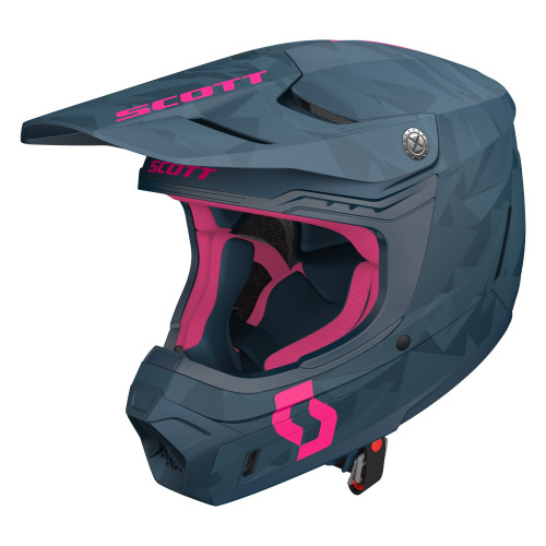 Шлем SCOTT 350 EVO Camo ECE deep blue/pink