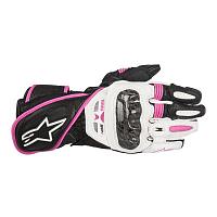Мотоперчатки Alpinestars Stella SP-1 Gloves, черно-бело-розовый