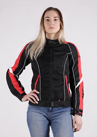 Куртка женская текстиль Inflame Glacial красно-черный 2XS
