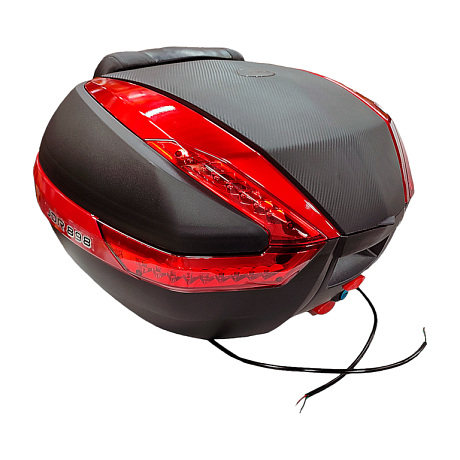 Кофр центральный пластиковый для мотоцикла FRM 47л черно-красный