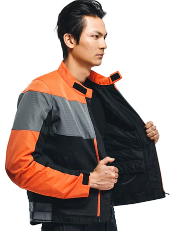 Куртка текстильная Dainese Elettrica Air Black/Flame-Orange/Charcoal-Gray