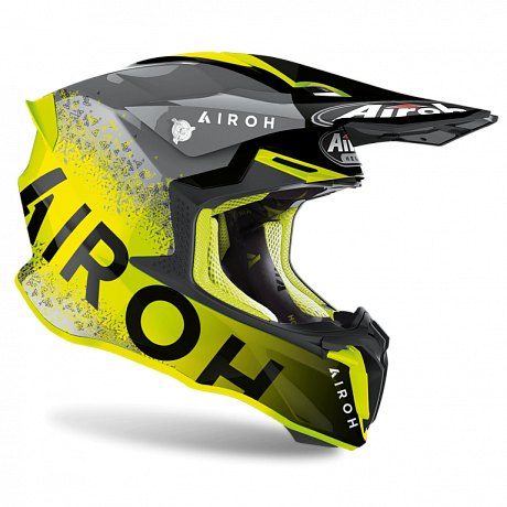 Кроссовый шлем Airoh Twist 2.0 Bit Yellow Gloss XL