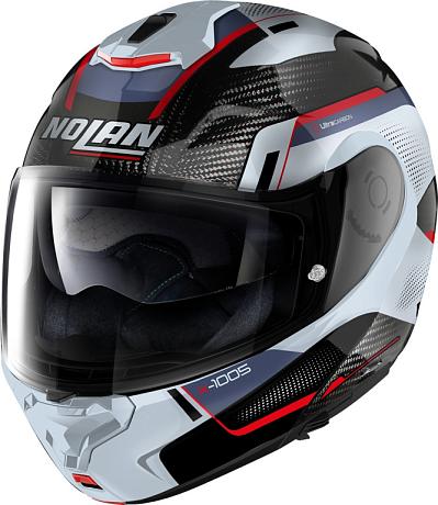 Шлем модуляр Nolan X-1005 ULTRA CARBON (2024) Undercover N-Com 043 Carbon White/Red/Blue/Zephyr White S