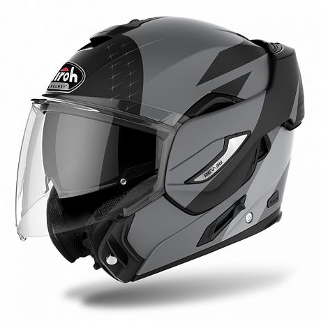 Шлем модуляр Airoh Rev 19 Leaden Черно-Серый Матовый XS