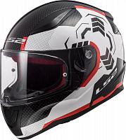 Шлем интеграл LS2 FF353 Rapid Ghost, Черный/Белый/Красный