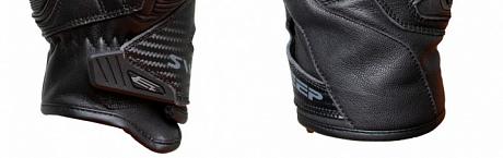 Мотоперчатки кожаные Sweep Forza, черно-красный XS