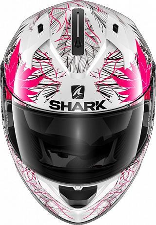 Шлем интеграл Shark Ridill Nelum, белый/розовый/черный XS