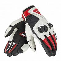 Перчатки кожаные Dainese Mig C2 Unisex Black-white-lava-red